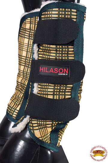 L M S  Xl Hilason Horse Fly Boots Uv Protection Fleece Lined 4 Pack Plaid